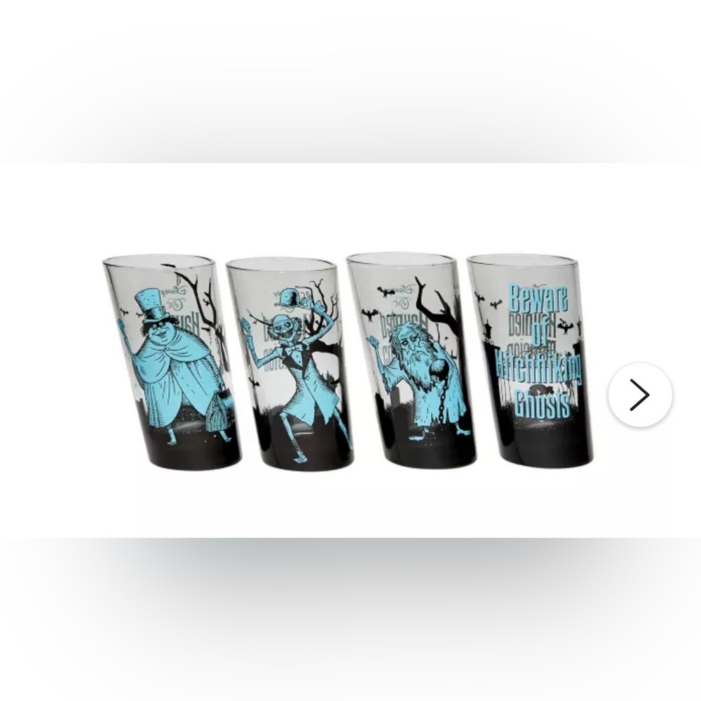 Disney Haunted Mansion "Hitchhiking Ghosts" Collector's Glass 4-Pack Set. - Picture 4 of 9